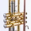 Instrumento de trompete profissional de três cores b-flat de alta qualidade, instrumento de jazz requintado e durável, tom de nível profissional, buzina de trompete