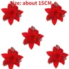 Decoratieve Bloemen 10/5 STKS Kerst Decor Kunstbloem Goud Rood Kerstboom Ornamenten Grote Hoofden Voor Thuis Jaar Navidad Party