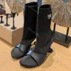 10a yarım bot tasarımcısı kadın moda ayakkabıları boot örme streç çorap patikleri önyükleme kışlık deri 4.5cm 8 cm 10.5cm yüksekliğinde lüks tasarımcılar kutu 35-42
