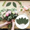 Fleurs décoratives 10 pièces, imitation de feuilles, décor de mariage, Signature verte, feuille unique délicate, accessoire d'arrangement Floral