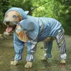 Hondenkleding 3XL-7XL Grote regenjas Mode reflecterende strips Ontwerp Waterdichte regenjas voor middelgrote honden Huisdier Regenachtig kostuumaanbod