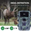 4K / 2,7K 60MP WiFi Wildkamera, Nachtsicht, wasserdichte Jagdkamera mit 2-Zoll-Bildschirm für die Überwachung von Wildtieren im Freien 240126