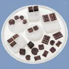 Baking Moulds Mini Silicone Waffle Wafer Cookie Candy Mold Cake Decoration Tools DIY Chocolate Epoxy Aromatherapy Candle