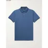 Loro Piano Camicie da uomo t Polo Pianaslim-fit Polo in cotone elasticizzato con punta a contrasto Maglietta a maniche corte Moda Uomo Abbigliamento E1NG