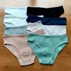 Women's Panties 3PCS Classic Ribbed Solid Ladies Briefs Cotton Breathable Low Rise Half-covered Hips Lingerie Plus Size Underwear M-XXL