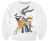 FashionNewest Fashion Womenmens Bugs Bunny Looney Tunes 3D طباعة من النوع الثقيل غير الرسمي Hoody Tops S5XL B49216855