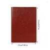 Business A5 Notebook 100 Sheets/Book Soft PU Horisontell linje Inside Page Diary Office Studie Stationer Stationer Mötesprotokoll QP-107