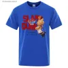 Men's T-Shirts Teddy Bear Slam Dunk LetS Fly For A Little While T-Shirts Men Breathable Cotton Tee Clothing Summer Tops Loose Harajuku T Shirt T240202