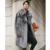 Designer Special Price Imitation Fur Coat Long Integrated Mens Large JZ5Z