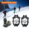 19 Teeth Mountaineering Cleats with Grips Chain Spike Snow Claw Shoe Covers Stainless Steel Unisex Walking Hiking Accessories 240125