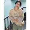 Women's Sweaters Korean Chic Sequin Tassel Mujer 2024 Autumn O-neck Plush Knitted Pullover Y2k E-Girl Long Sleeve Tops Women