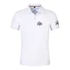 Polo da uomo 2024 Summer Death Rock Band Heavy Metal Polo in cotone stampato traspirante manica corta casual