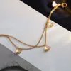 Leugens Armband Designer Mode Vrouwen Originele Kwaliteit Vier Bloem Rok Rose Gold Fan Volledige Diamond Eenvoudige Persoonlijkheid Beimu Hanger Sieraden