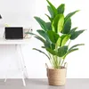 88cm 24Leaves Large Tropical Palm Tree Fake Banana Plants Leaves Real Touch Strelizia Plastic Monstera Plant for Home Garden 240127