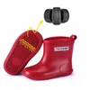 Anti-Slip Children Baby Rain Shoes Kids Rain Boots Girls Boys Rainboots PVC Waterproof Mid-Calf Water Shoes Soft Rubber 240125