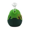 Latest Silicone Avocado Smoking Bubbler Thick Glass Filter Pipes Portable Dry Herb Tobacco Oil Rigs Bowl Cigarette Holder Tube Waterpipe Bubble Hand Bong DHL