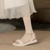 Sapatos de vestido chegada primavera verão confortável pérola mulheres design menina moda senhoras sandálias senhora casual med saltos