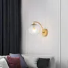 Lâmpada de parede moderna led vidro interior luz nórdico minimalista quarto cabeceira sala estar arandelas casa luminária