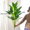 88cm 24Leaves Large Tropical Palm Tree Fake Banana Plants Leaves Real Touch Strelizia Plastic Monstera Plant for Home Garden 240127