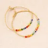 Bracelets à maillons style Boho, perles colorées, tissage à la main, perles en pierre arc-en-ciel, pour femmes et enfants, bijoux pour filles, vente en gros