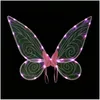 Cadres et moulures illuminent les ailes de fée pour Adts LED papillon pure filles femmes accessoires de costume d'Halloween livraison directe à la maison Ga Dhbvy