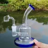 Petit tuyau d'eau en verre fumer des tuyaux de narguilé outils recycleur plate-forme pétrolière Bong accessoire de barboteur