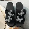 Pantoufles cristal femmes compensées plate-forme chaussures à talons hauts été 2024 sandales Slingback mode tongs à bout ouvert Mujer diapositives