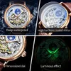 OLEVS Mondphase Mechanische Uhr Männer mit Dual Zeitzone Anzeige Wasserdichte Automatische Skeleton Herren Uhren Top Marke Luxus 240130