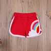 Shorts CitgeeSummer Kids Baby Girls Boys Cute Rainbow Print Casual Cotton Mid-waist Loose Sports Trousers