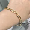 Länk armband klassisk ormkedjelekmband för kvinnor trend guld färg glänsande zirkon kubanska justerbara armband koppar lyxiga smycken gåva