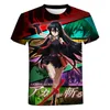 Herr t shirts 2024 män kvinnor mode 3d tryck anime akame ga kill t-shirt o-hals kort hylsa skjorta harajuku tees toppar överdimensionerade