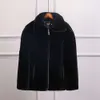 Tasarımcı Sonbahar/Kış Erkek Sahte Mink Kürk Ceket Kısa Kapşonlu Büyük Boy Kıyafet P9km