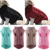 Dog Apparel Knit Pet Sweater For Cat Warm Casual Pullover Solid Color Puppy Autumn/winter Clothes