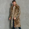 Designer Winter Warm Coat Mens Casual Fashion Fur Long Thickened Large Windbreaker Wear QEMN
