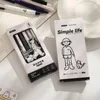 PCS/SET SIMPLE LIFE SERIES 프레스 젤 펜 세트 0.5mm 검은 색 퀵 드라이 카와이 크리에이티브 DIY 학생 용품 문구