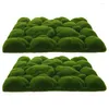 Decorative Flowers Wreaths Decorative Flowers 2 Pcs Foam Flocking Simation Moss Green Background Wall Faux Grass Decor Fake Panel Ar Dhzdq