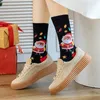 Chaussettes pour hommes 10 paires de Noël Crew Happy Funny Man coloré grande taille antibactérien respirant chaud robe de soirée longue Sokken