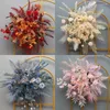 Fleurs décoratives mariage Simulation fleur EucalyptusFlower Point rouge rose bleu fond KT conseil suspendu arc inférieur bienvenue Flowe