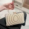 retro pearl bag for womens handbag beaded rhinestone dinner bag evening dress bag hand-held bag for women 240130