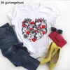 Kadın Tişörtleri Dachshund Köpek Aşk Hayvan Baskı T-Shirt Giyim Komik Beyaz Tshirt Femme Köpekler Sevgilisi Gömlek Kadın Harajuku Tops