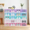 20 Clear Shoe Storage Boxes Flip Plastic Stackable Sneaker Holder Organizer Box 240129