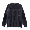 Vrouwen Truien Schoolmeisje Y2K Harajuku Goth Angel Print Trui Lange Mouw Jumper Oversize Gebreid Herfst Winter Casual Mannen Vrouwen