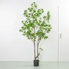 Flores decorativas planta verde artificial para decoração de casa pote de pinho grande bonsai de árvore de piso