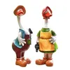 Couple Duck Statue Resin Garden Ornaments Cartoon Art Animal Sculpture Outdoor Landscape Pond Yard Lawn Decoration 240122