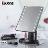 Speglar LED Makeup Mirror Illuminated Battery Operated Stand för bordsskiva badrum sovrum rese touch dimmer switch kosmetisk spegel