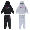 2024 Designer NYTT TRACKSUPT TRAPSTAR Märke Tryckt Sportkläder Män 15 Färger Varma två stycken Set Loose Sweatshirt Pants Set Hoodie Jogging