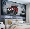 Tapestries Hippie Tapestry Custom Creative Cartoon Broken Wall Sports Cars Truck Hanging For Kids' Bedroom Backdrop Home Decoration