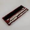 Pearl Quantz 795 C Tune Flauta Tubo de cuproníquel Permukaan Berlapis Perak 17 teclas Flauta de agujero abierto con teclas E Alat Musik