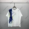 24SS 유럽 남성 T 셔츠 디자이너 티 여름 클래식 컬러 레터 인쇄 TSHIRT 남자 짧은 슬리브 티셔츠면 색상 낙서 인쇄 Tshirts S-XL