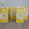 Present Wrap Mini Kraft Paper Bags 10st/Lot Stand Up Dot Child Party Birthday Food Pack Packing Treat Bag Supplies